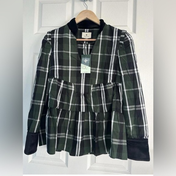 Tuckernuck Tartan Bristol Top XS $188 NWT Extra Small - Picture 2 of 5